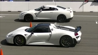 Porsche 918 Spyder vs 1325 HP Nissan GT-R - DragRace