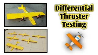 RC plane testing || Differential Thrust