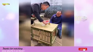 A girl using bamboo to make furniture very professional | DIY Bamboo #1