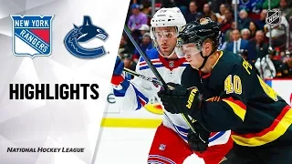 NHL Highlights | Rangers @ Canucks 1/4/20