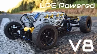 [MOC] Lego Technic Pneumatic HOT ROD Chassis - 1/8th Scale - V8 LPE Powered!