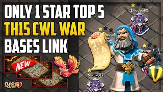 Top 5 COC Th15 War Bases Link | Best TH15 Base | Only 1 Star TH15 War & Legend Bases Anti Everything