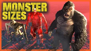 The Real SIZE of MONSTERS 👹 3D Comparison