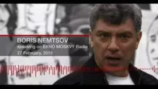 Boris Nemtsov last interview radio Ekho Moskvy clip - Радиостанция Борис Немцов Эхо Москвы клип