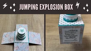 Hüpfende Explosionsbox mit Torte 💟 Anleitung | Geburtstagsgeschenk