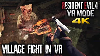 RESIDENT EVIL 4 REMAKE VR Gameplay Village Fight & Chainsaw Man (4K 60FPS) PSVR2 PS5 - No Commentary