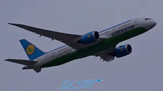 Uzbekistan Airways Boeing 787-8 Dreamliner Takeoff - Frankfurt am Main EDDF/FRA