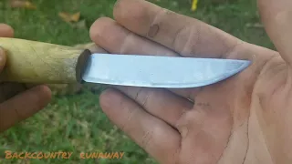 (DIY) HANDMADE BUSHCRAFT KNIFE FROM SAW ZAW BLADE.
