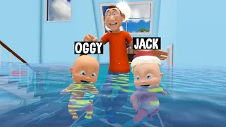 👶OGGY FLOODING Crazy Father House! - (Who's Your Daddy? ft.Oggy)