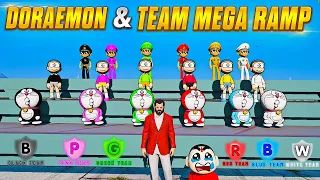 Doraemon & Team Speed Breaker Ramp Challenge 😱#gta5telugu #gta5ramp #rampageboy #gta5 #bommalu #
