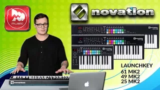 NOVATION LAUNCHKEY 61 MK2, 49 MK2, 25 MK2 - популярная серия миди контроллеров