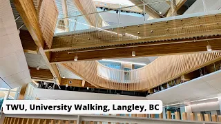 Walking Tour Trinity Western University (TWU), Autumn Walk, Langley, Canada, BC, asmr