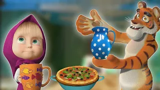 Masha and the Bear Pizzeria - Make the Best Homemade Pizza for Your Friends! cartoons for kids 146