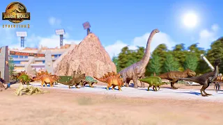 All Dinosaurs Escaping from San Diego Stadium, Jurassic World Evolution 2