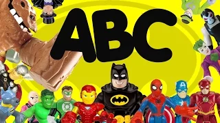 Superhero ABC with Batman Spiderman Superman Iron-Man imaginext toys