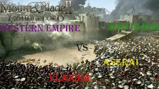 [Cinematic] Massive 3v1 Siege Assault | Western Empire vs Vlandia, Aserai, and Battania