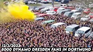 8000 DYNAMO DRESDEN FANS IN DORTMUND || Borussia Dortmund II vs Dynamo Dresden 12/3/2023