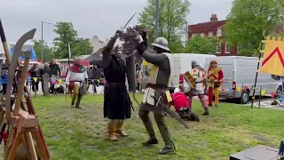 Melee in the Mud#combat #knights #reenactors #medieval