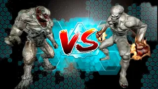 Hell Knight vs Arch-Vile -  DOOM 3 Monster Infighting