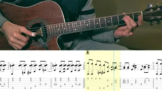 Tommy Emmanuel - Day Tripper. How To Play On Guitar (notes+TAB). Как Играть На Гитаре (ноты+ТАБы).