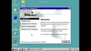 Windows 98 startup and shut down.