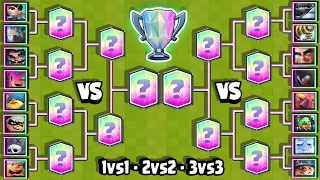 LEGENDARY TOURNAMENT | 1vs1 - 2vs2 - 3vs3 | Clash Royale