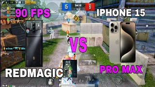 iPhone 15 Pro Max vs Redmagic 8pro 🔥 PUBG Test in TDM!