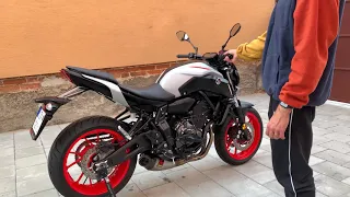 Yamaha MT-07 Akrapovic with modified DB Killer | 4K