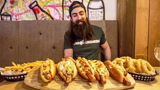 EVERYBODY'S UNBEATEN HOT DOG PLATTER CHALLENGE | BeardMeatsFood