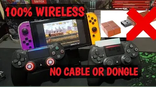 WITHOUT any dongle or cable, connect your PS4 Controller to Nintendo Switch | PS4 DS4 to Switch