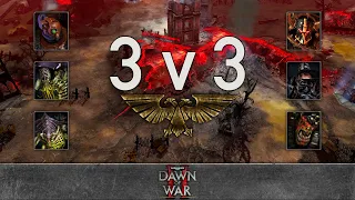 WH40k: Dawn of War 2 - 3v3 | Ninrai + MammothMKII + Alerion [vs] Zevargel + KING OF PYTHONS + Bestie
