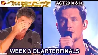 Michael Ketterer sings “Us” MAKES SIMON CRY QUARTERFINALS 3 America's Got Talent 2018 AGT