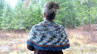 🌠  Starlight ~ CROCHET CRESCENT SHAWL!!  curved, half moon ~ Full or Mid-Size!  🌠