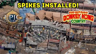 Mega Epic Universe Construction Update: Spikes Installed at Donkey Kong Coaster! | Universal Orlando