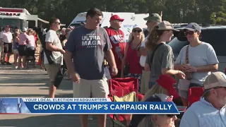 Large crowds gather for Donald Trump's campaign event in Summerville