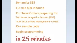 EDI x12 850 Inbound PO transformation in Dynamics 365 AX in X++ code for DIXF Data Management