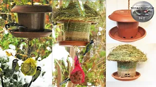 ​Two ideas how to make a bird feeder from pots - @DiY Art Ideas - Joanna Wajdenfeld
