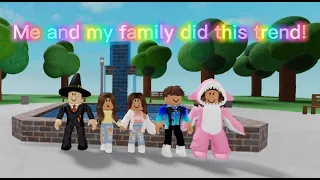 Me and my siblings did this trend | Roblox Trend