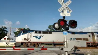 Amtrak Auto Followed By CSX Local Manifest Train