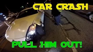 Pulled a guy out of a FLIPPED car