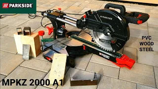 Parkside MPKZ 2000 A1 multifunctional miter saw. EXTREME TEST steel and wood.