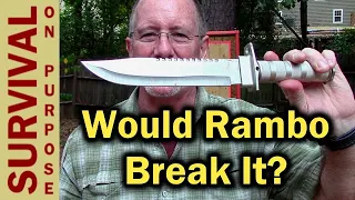 $8 Harbor Freight Survival Knife - Will It Break? - The Rambo Survival Knife Project