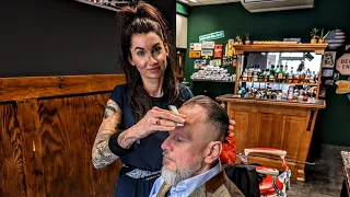 ASMR most relaxing Haircut, Shave and massage with quiet and smooth Barbershop Sounds🇦🇹