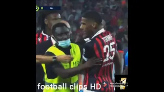 Marseille vs Nice/  Players And Fans Fighting 2021