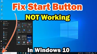 How to Fix Start Button is NOT Working in Windows 10 PC or Laptop