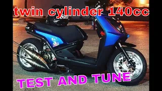 ZUMA stage6 twin cylinder 70mph test and tune