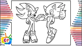 Super Sonic & Super Shadow coloring page /Sonic coloring pages/ Cartoon - On&On [NCS Release]