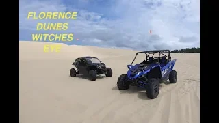 YAMAHA YXZ JUMPS WITCHES EYE | FLORENCE DUNES | CAN-AM X3, SIDE BY SIDE, OFF-ROAD, SHRED LIFE!