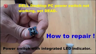 DELL desktop computer power switch not working | #how to repair.