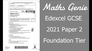 Edexcel GCSE Maths November 2021 Paper 2 Foundation Exam Paper Walkthrough